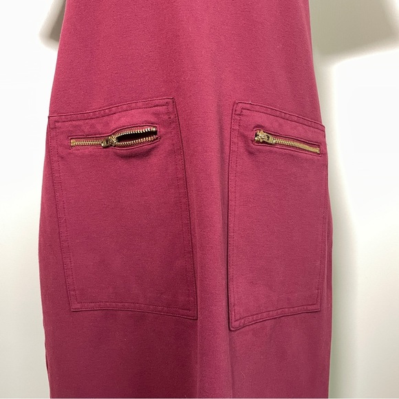 J Crew Burgundy Crew Neck Short Sleeve Sheath Mini Dress 4 - Picture 4 of 12